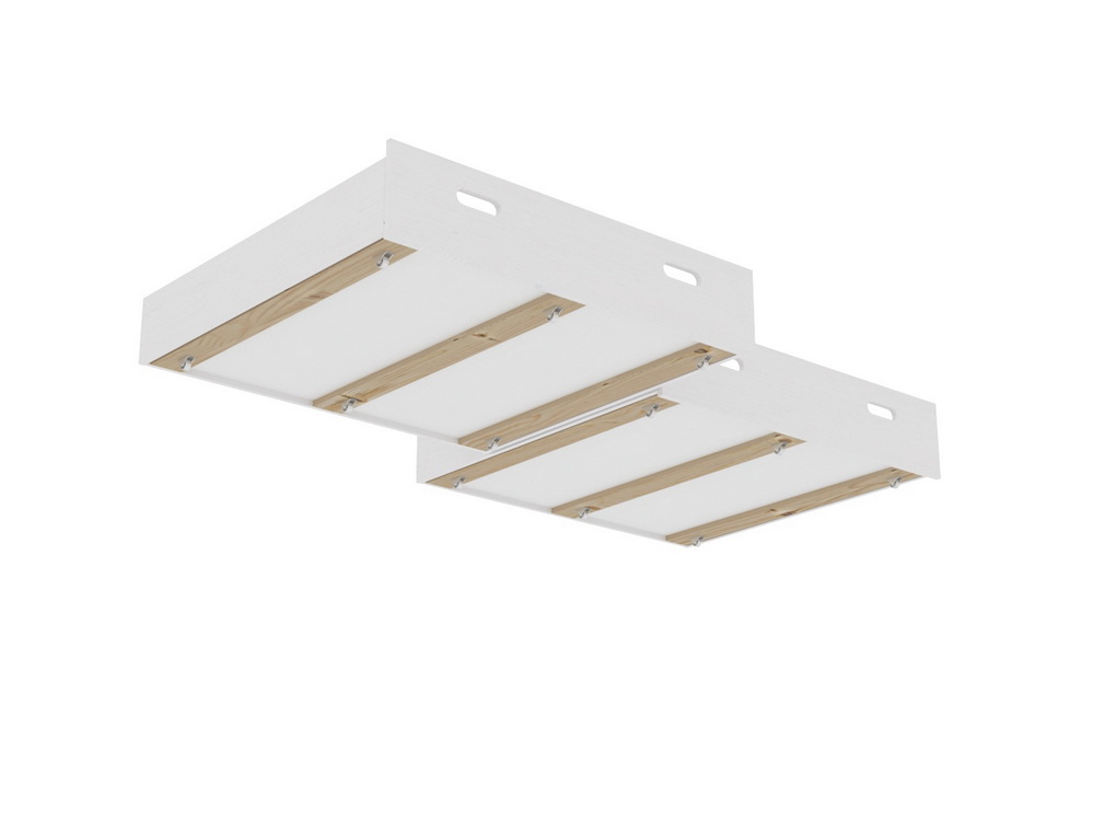 Кровать белая сосна Амелия 900х2000 с двумя подкатными ящиками