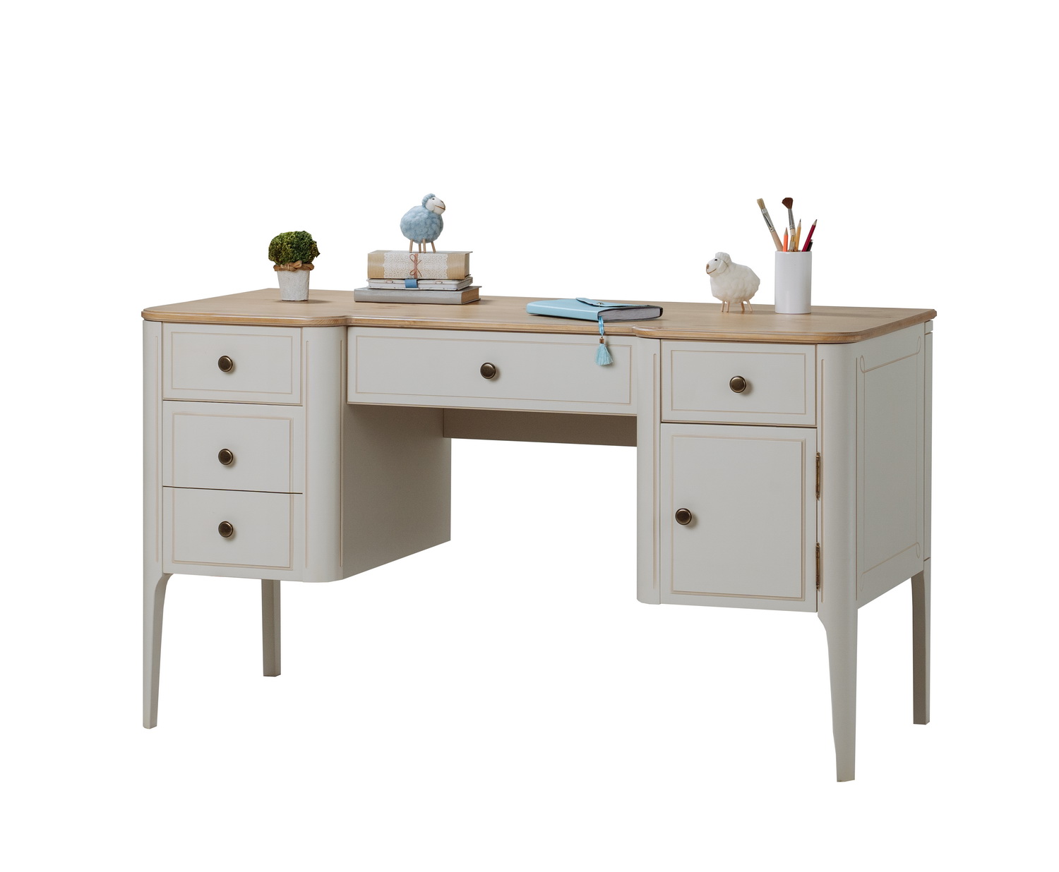 Стол 5 ящиков письменный Бетти №2