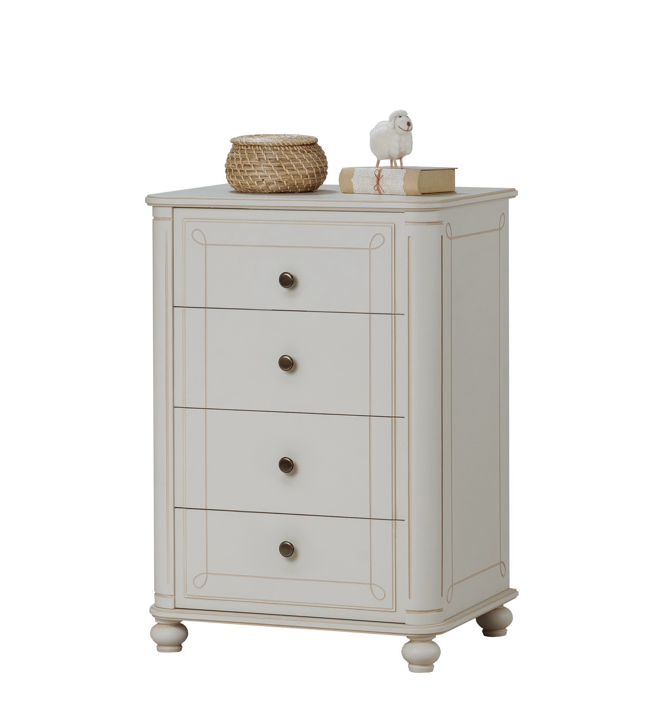 Тумба с 4 ящиками массив сосны Бетти №8