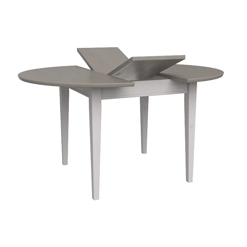 Стол обеденный раскладной Форест 110/145 белый воск/серый