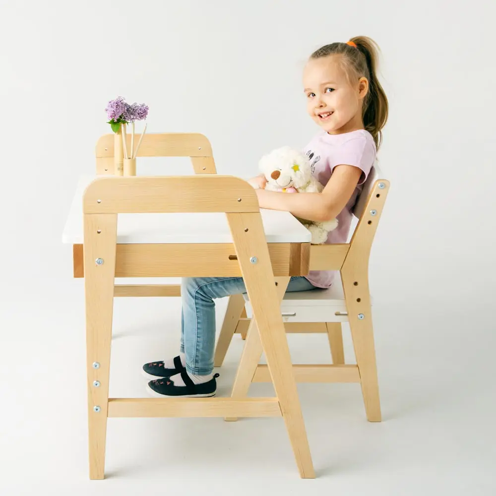 Стул массив березы  Rabbit   Wood Kids серый  