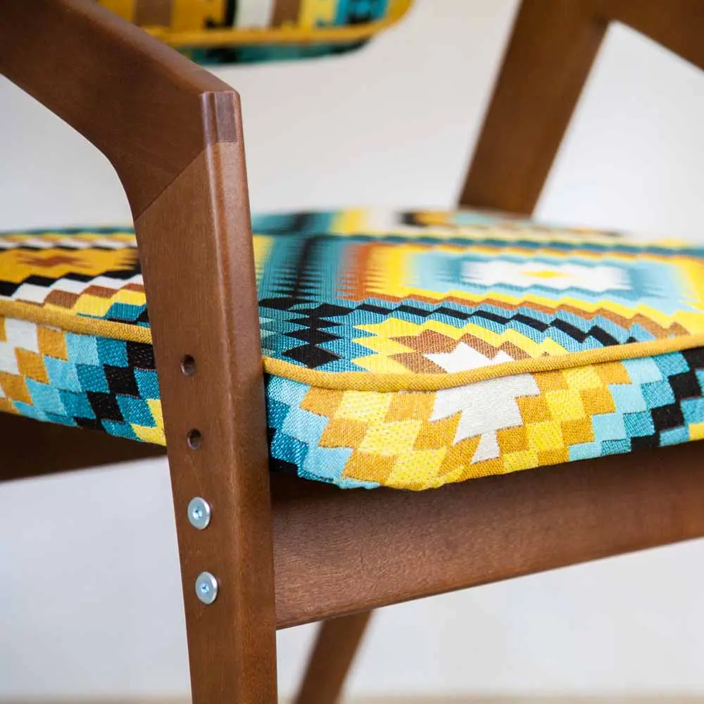 Стул массив березы  Rabbit   Wood Бруно орех+гобелен Узор  