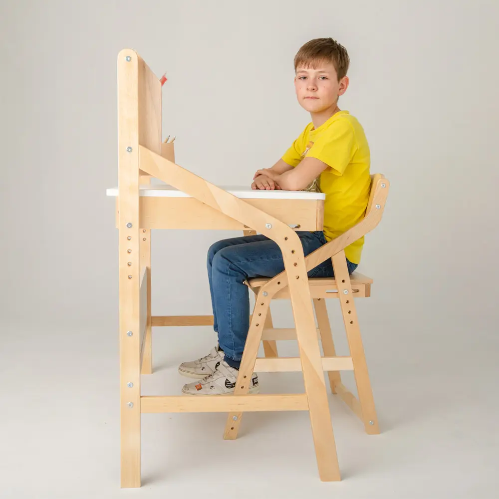 Стол массив березы Rabbit Wood UNO белый