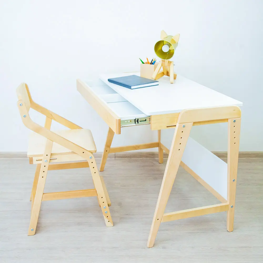 Стол массив березы  Rabbit   Wood Вуди белый  