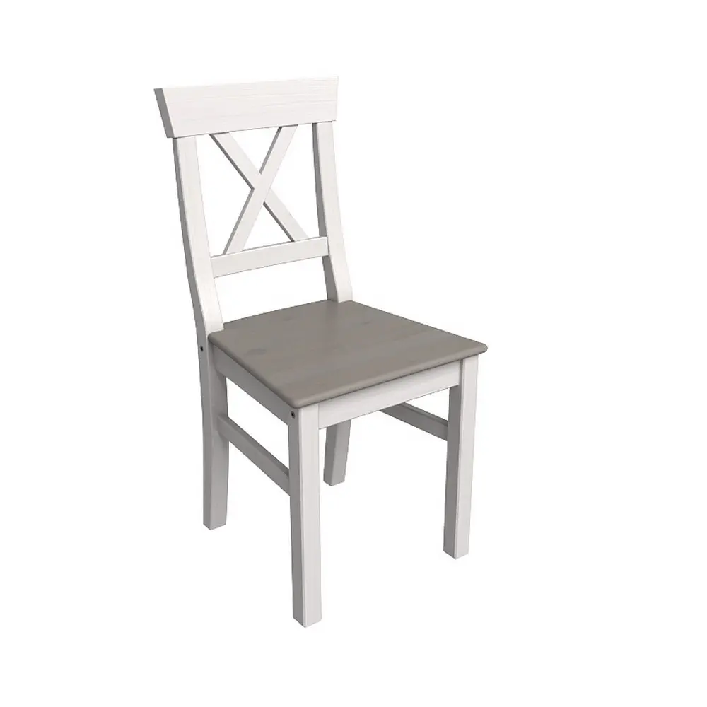 Стул из дерева Форест 2 шт. цвет - белый/серый