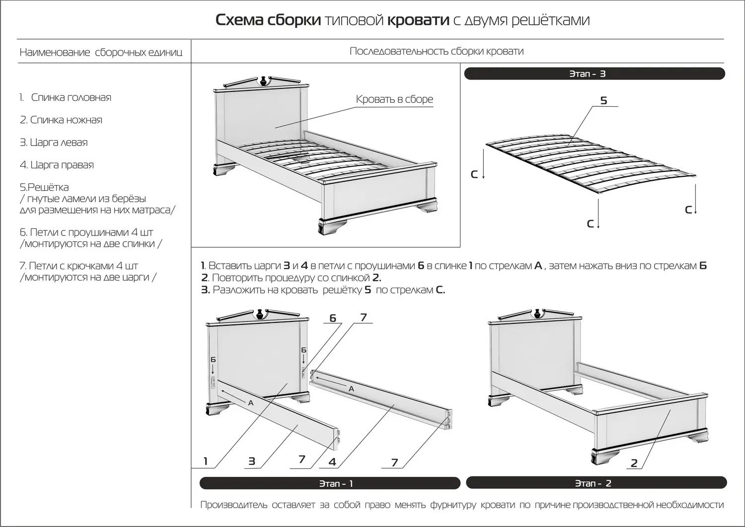 Кровать Арредо 900х2000