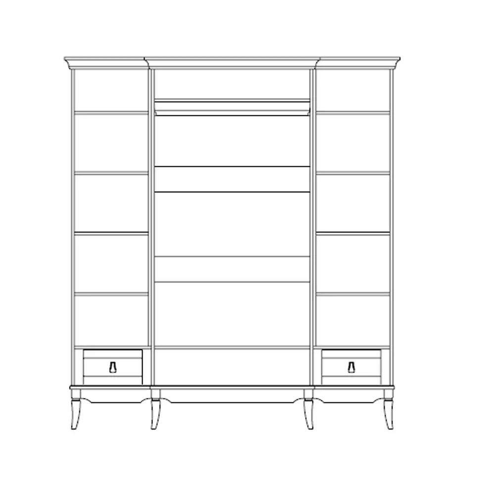 Шкаф Талья для платья и белья ГМ  6554-10, капри/натуральный дуб