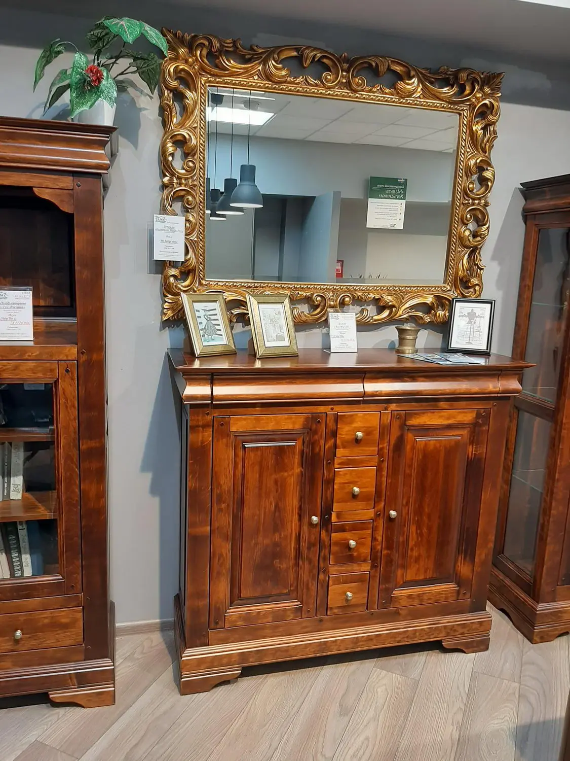 Комод с 4 ящиками из дуба Луи Филипп ОВ 06 (массив)