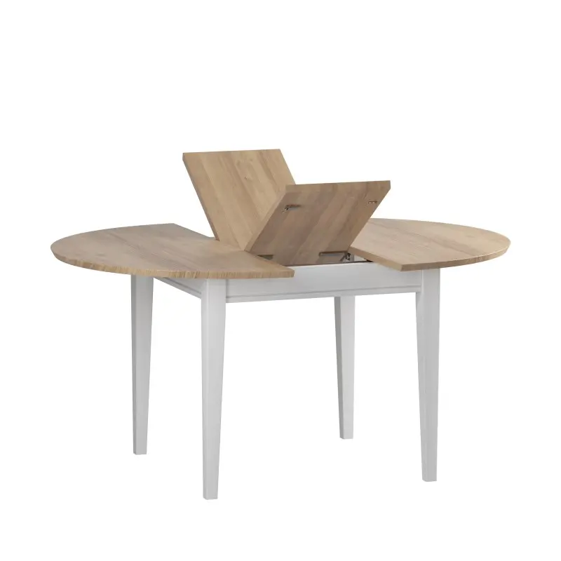 Стол обеденный раскладной Форест 110/145  Белый воск/Антик