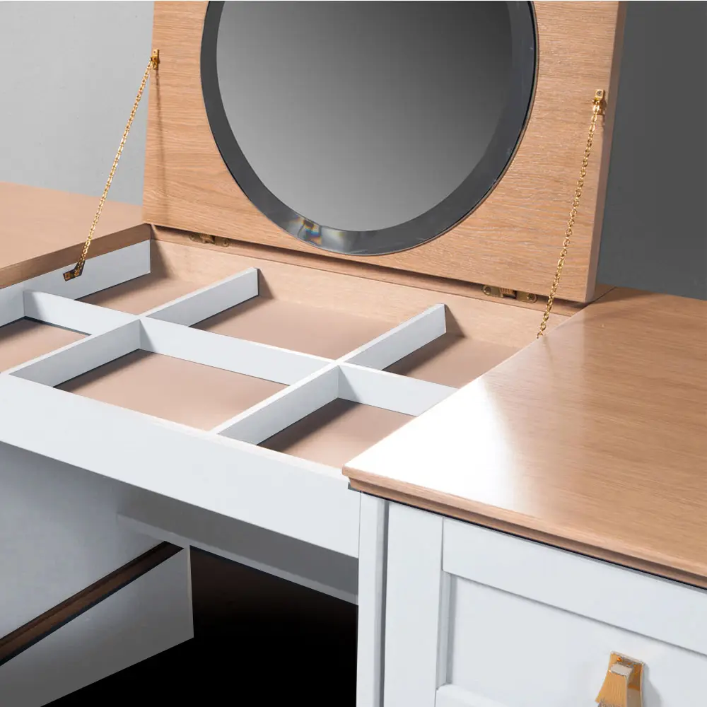 Стол Талья туалетный  ГМ  6589, белый/натуральный дуб