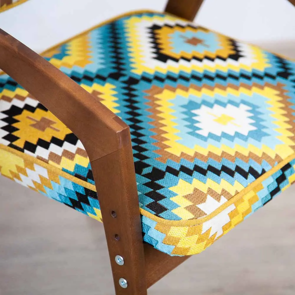 Стул массив березы  Rabbit   Wood Бруно орех+гобелен Узор  