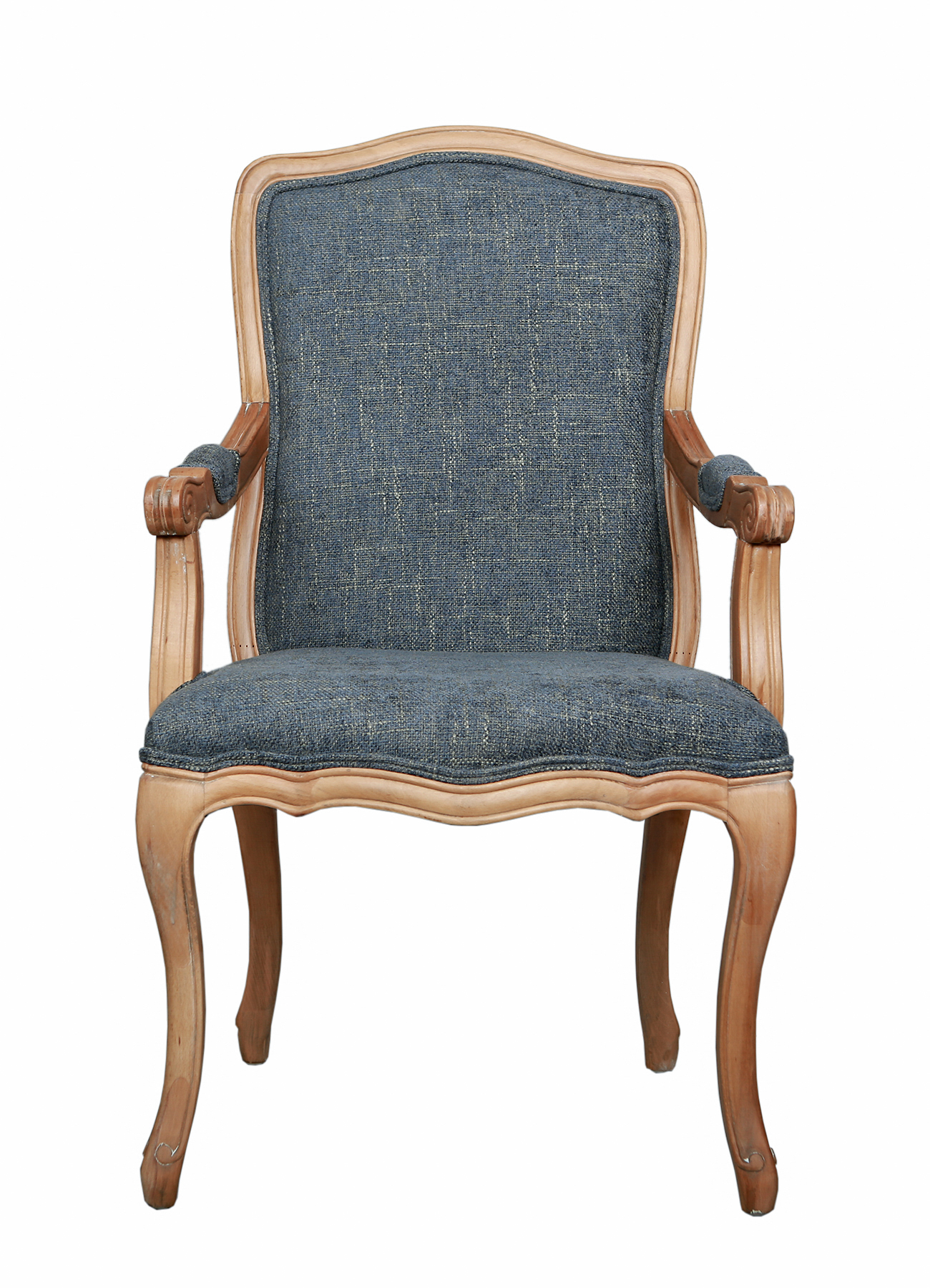 Мягкий стул с подлокотниками Wallis Blue