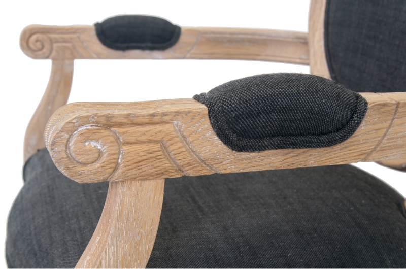 Мягкий стул с подлокотниками Diella Black