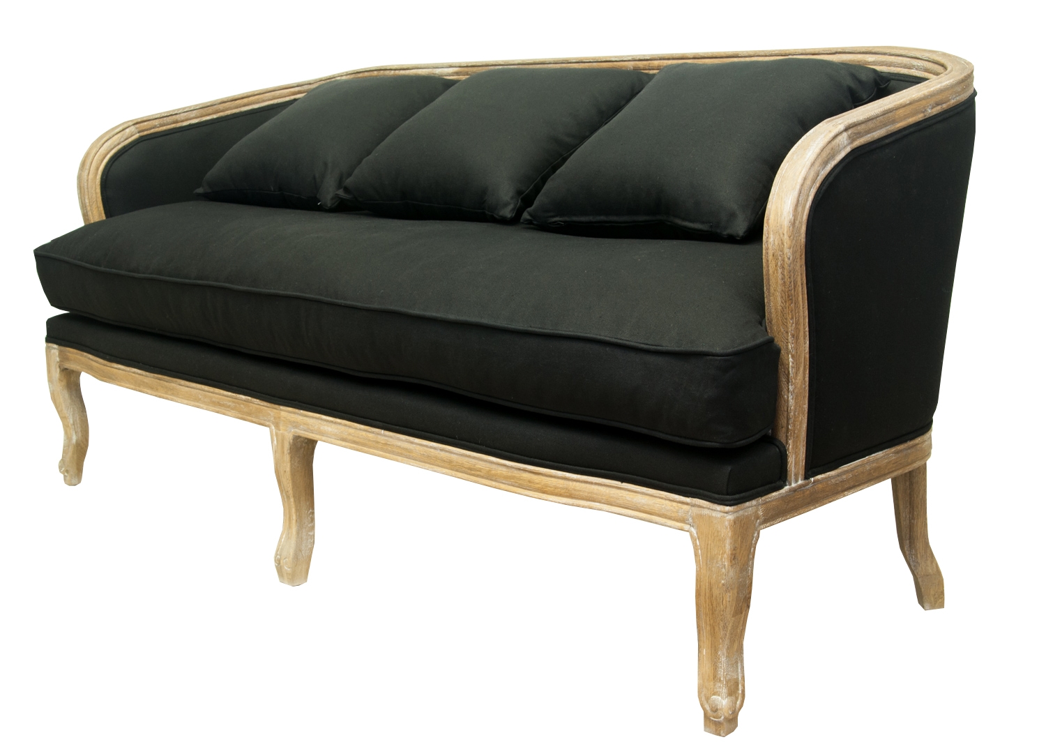 Диван ретро Nora черный