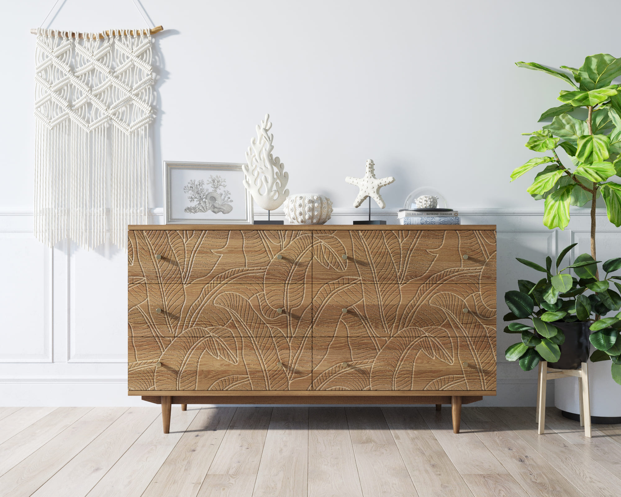 Комод с 6 ящиками мдф "Boho" джангл