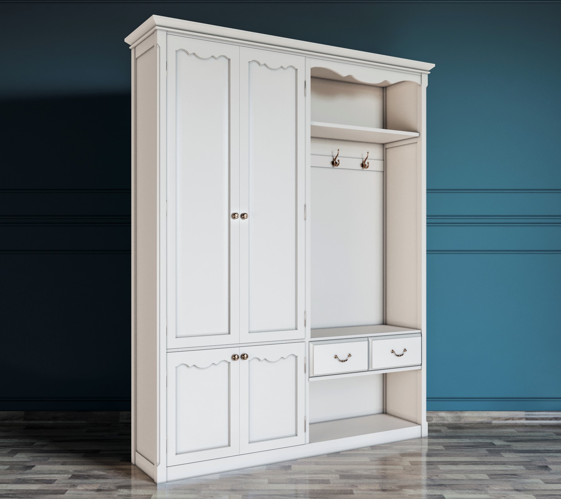 Шкаф-прихожая Leontina с дверками