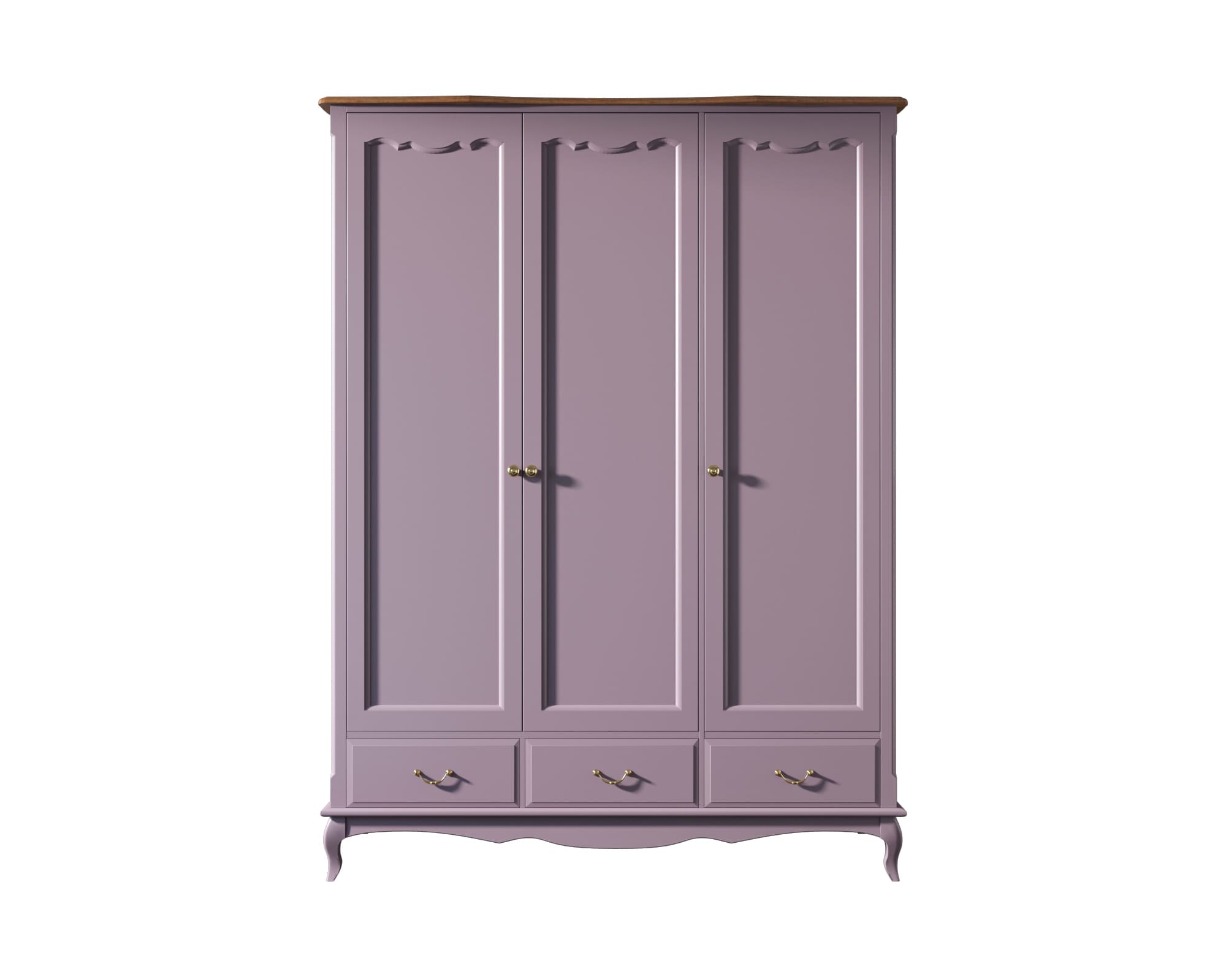Шкаф Leontina Lavanda для одежды трехстворчатый с ящиками арт ST9327KR/3L