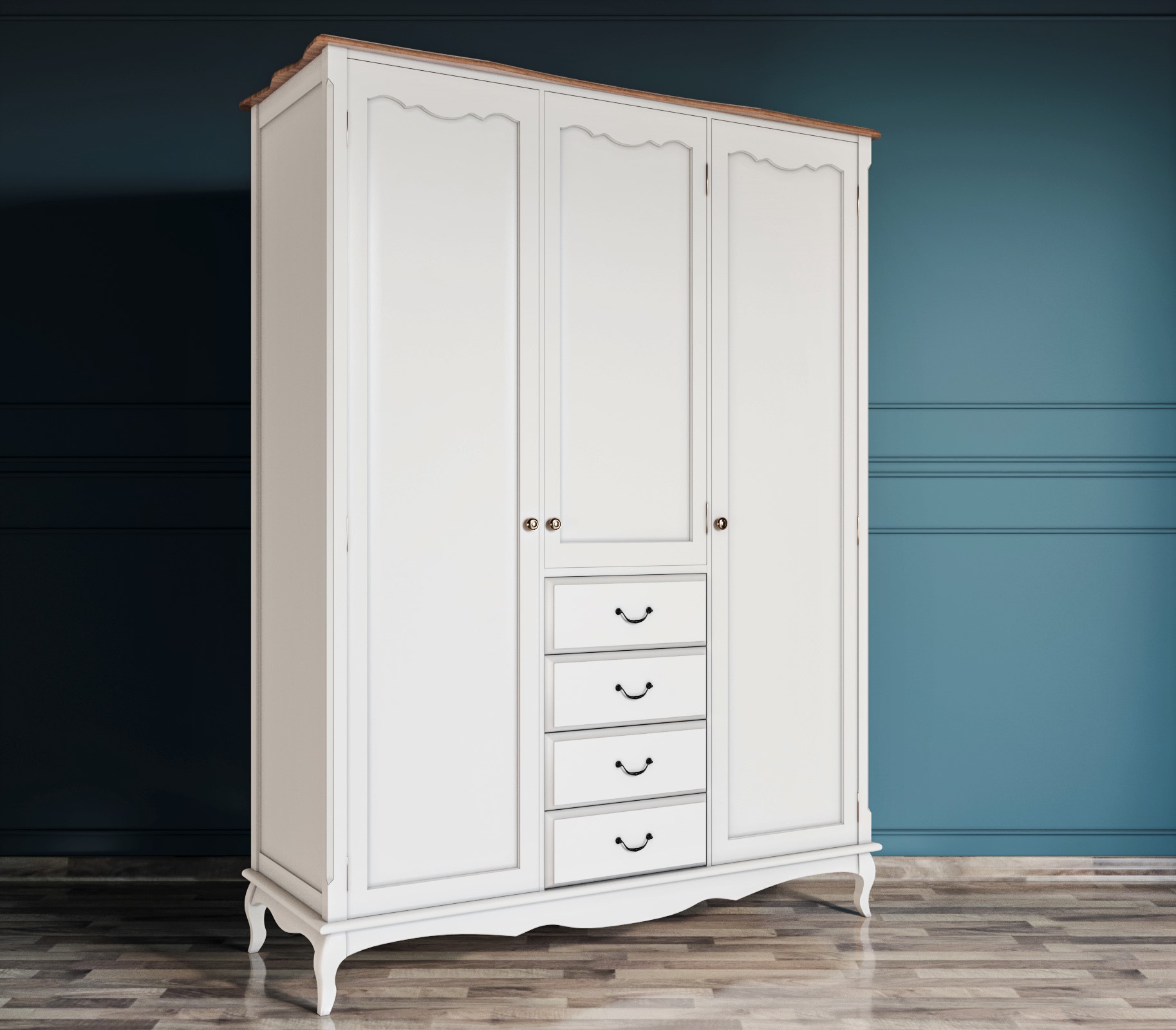 Шкаф Leontina для одежды с ящиками