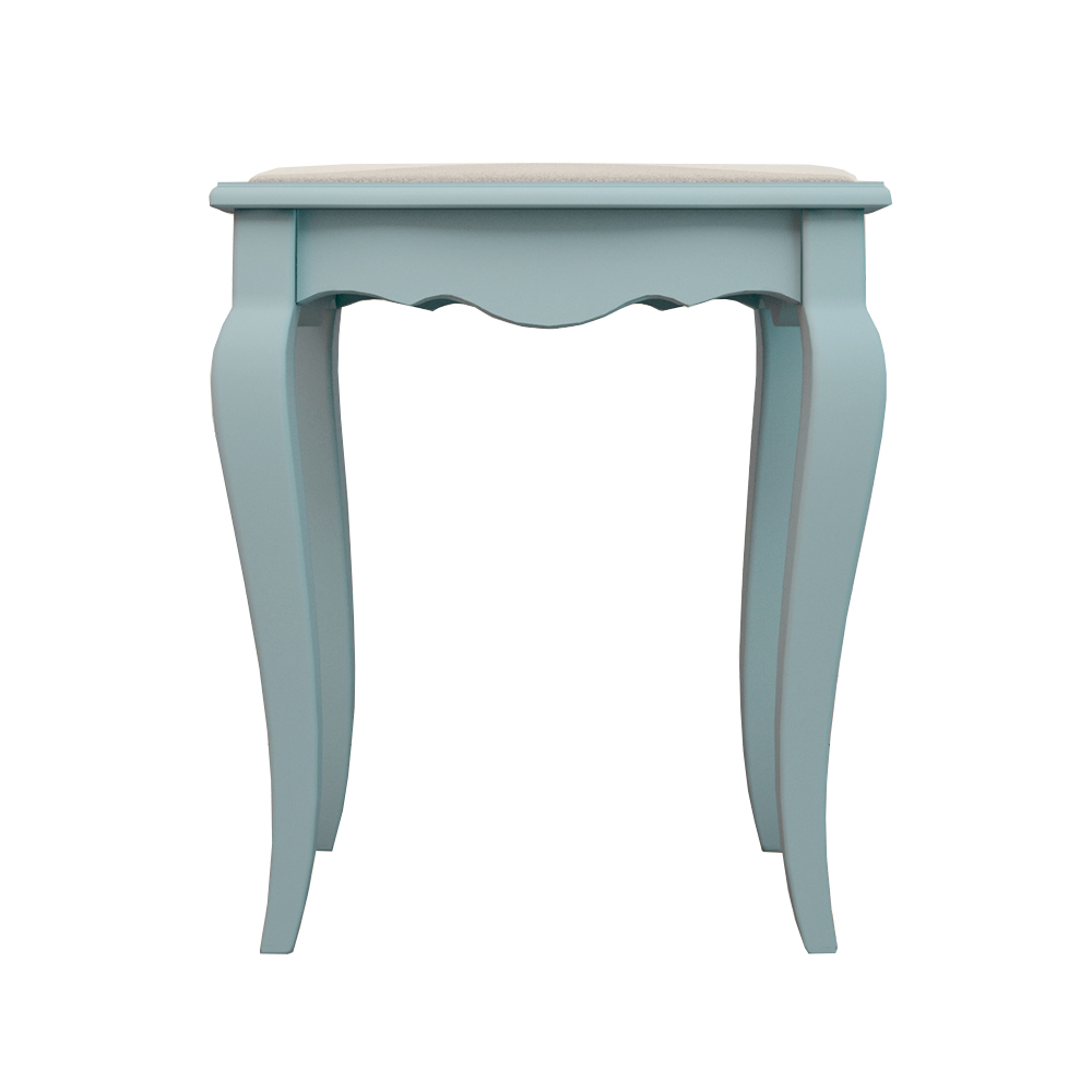 Табурет дерево "Leontina Blue" с мягким сиденьем