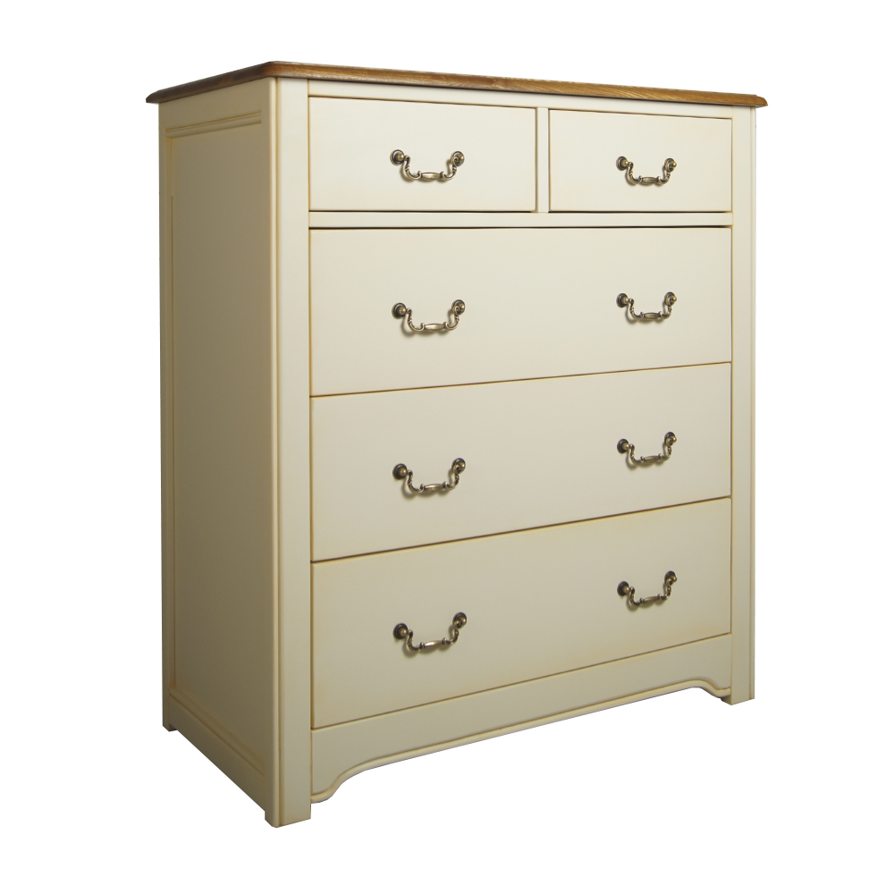 Бежевый комод "Olivia" на пять ящиков