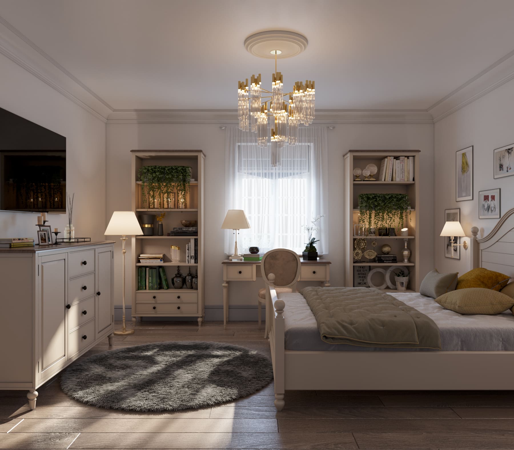 Кровать двуспальная массив "Odri" 1600х2000