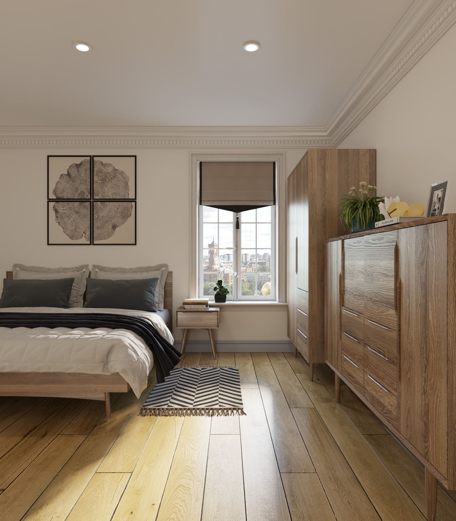 Тумба в Скандинавском стиле "Bruni" с ящиком