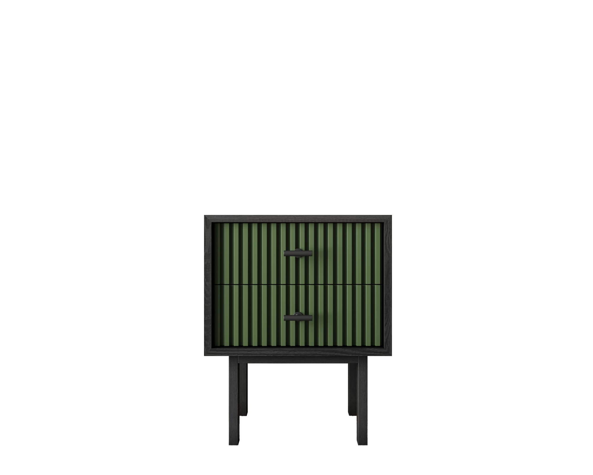 Тумбочка с двумя ящиками "Emerson" арт EM16/green/L