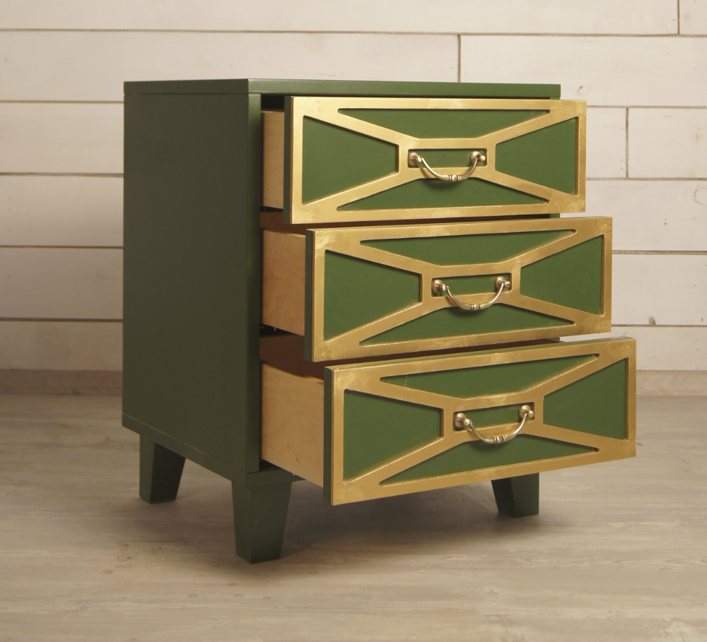 Прикроватная тумба с 3 ящиками «Emerald»