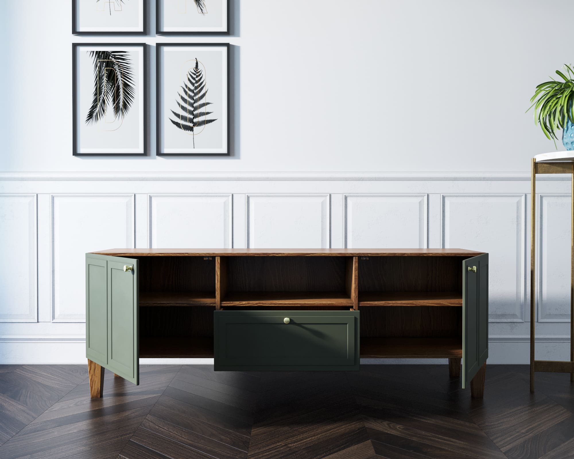 Комод под TV с 1 ящиком массив ясеня "Andersen"