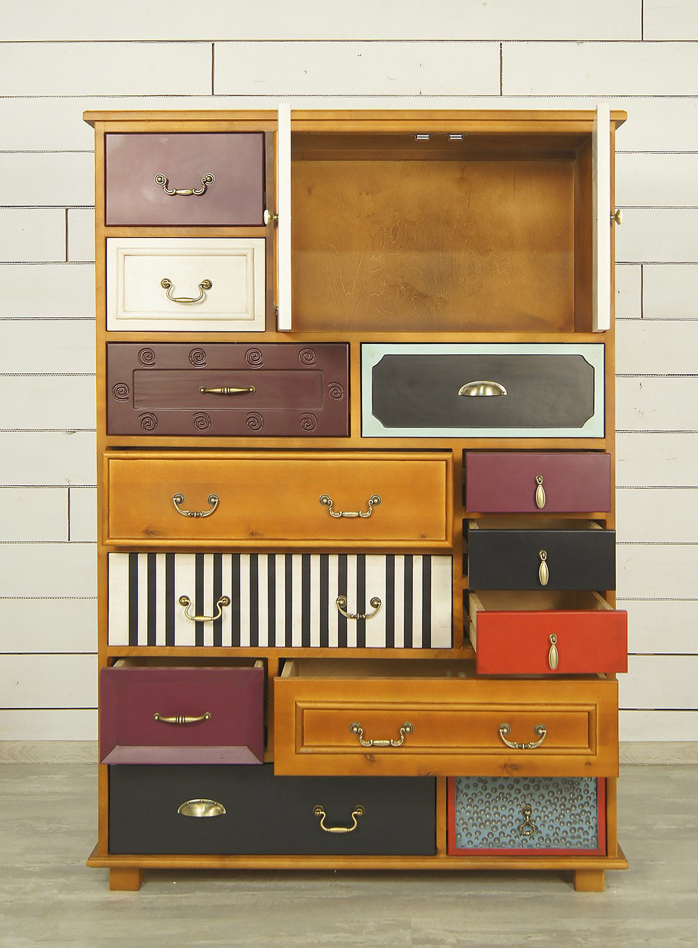 Комод с ящиками дерево «Gouache Birch» вертикальный