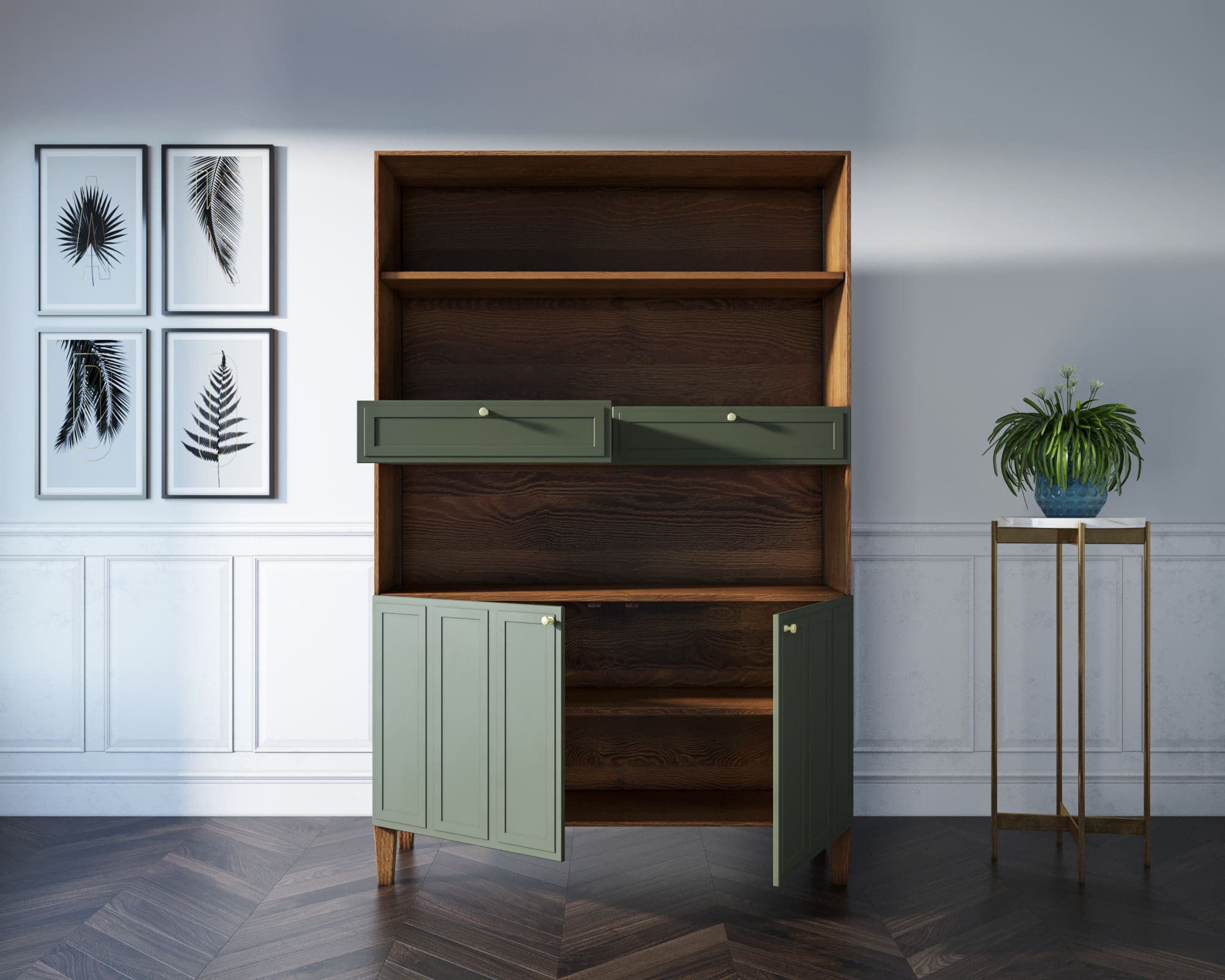 Стеллаж широкий двухстворчатый "Andersen"