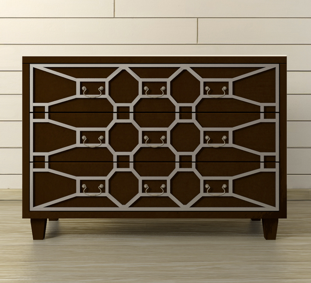 Шоколадный комод «Emerald» 3 ящика