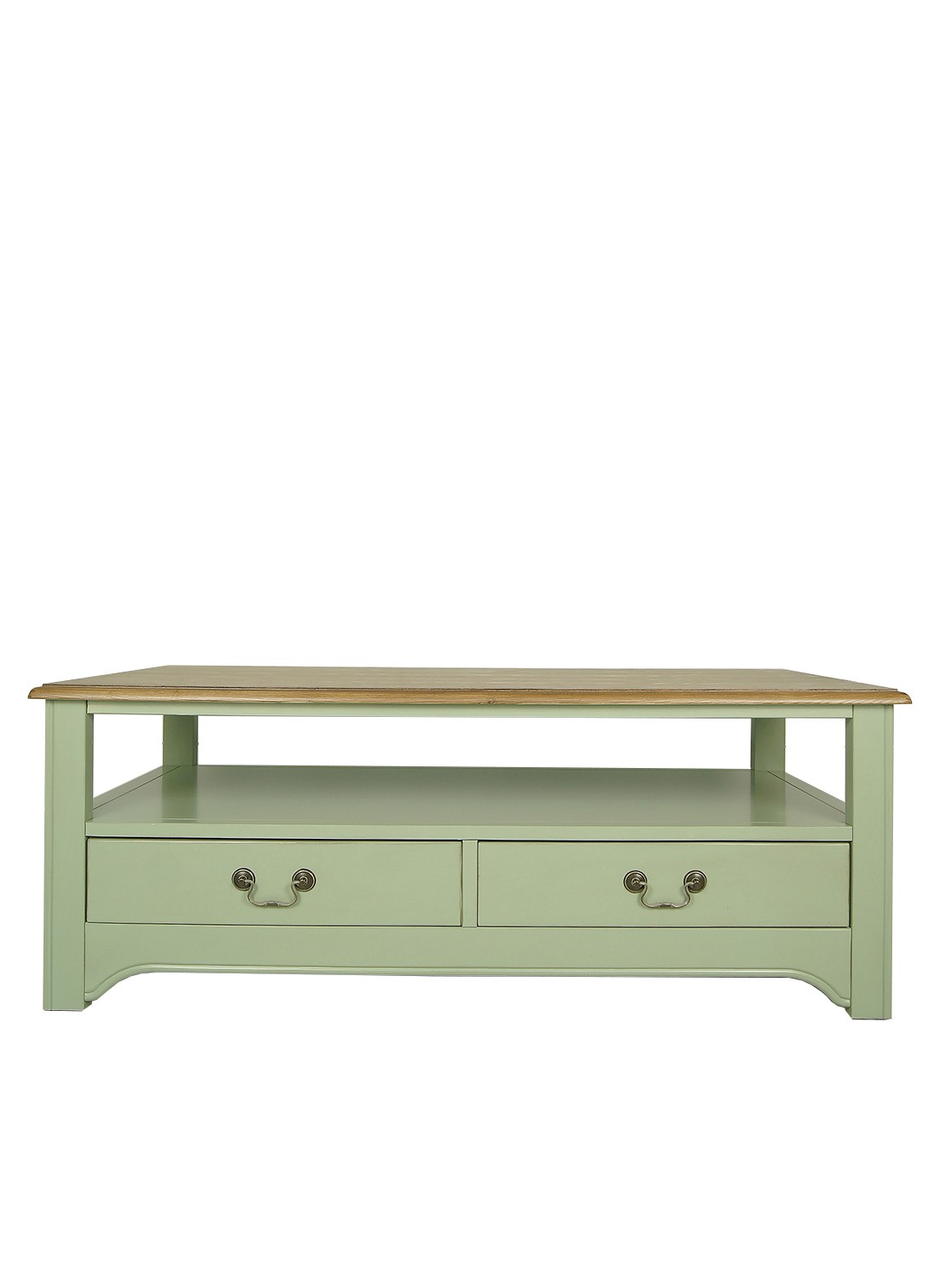 Стол из дерева в стиле Прованс журнальный "Olivia" 4 ящика.