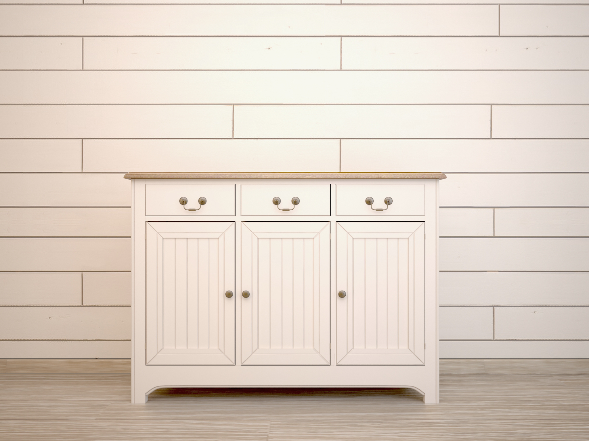 Бежевый комод Olivia 3 ящика/3 двери