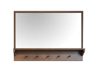 Зеркало массив "Bruni" с полочкой