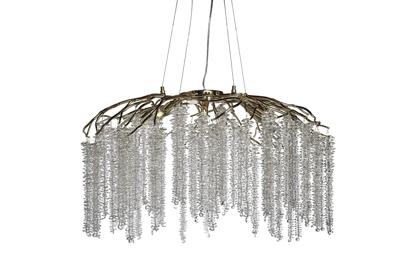 86-8066/800 Люстра d.80*45 см, металл цвет шампань