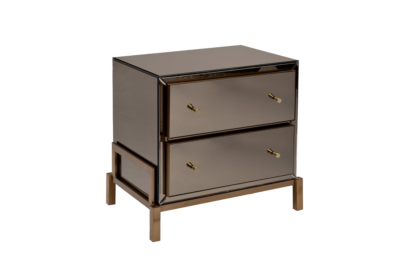 KFG170 Тумба зеркальная 2 ящика 65*45*62см