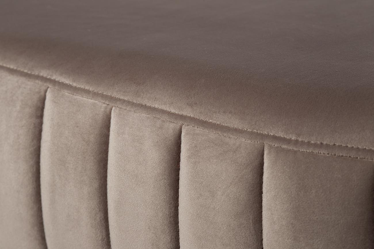 N-BH2009 BG BR Банкетка велюр серо-бежевый, метал.основ.