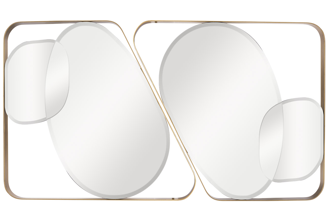 KFE1210 Зеркало в металлической раме, цвет золото