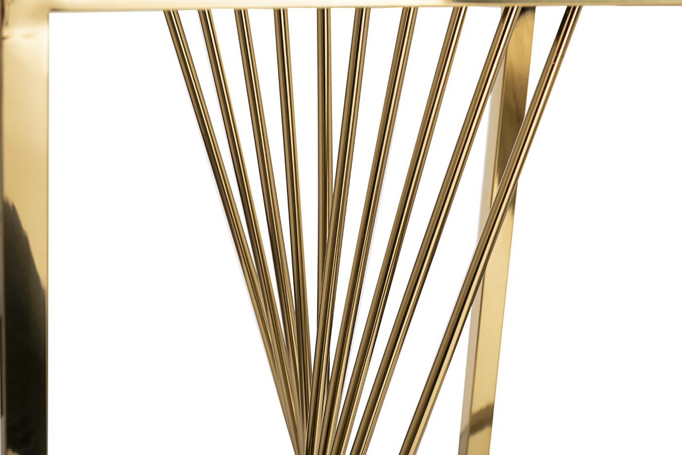 13RXET8083M-GOLD Стол журнальный стекло черн/золото 