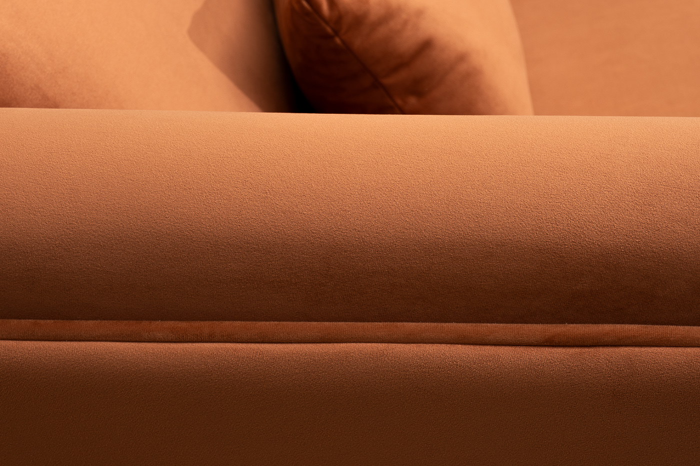 Диван Trevi 230М(К) трехместный раскладной с кантом, терракотовый Colt006 