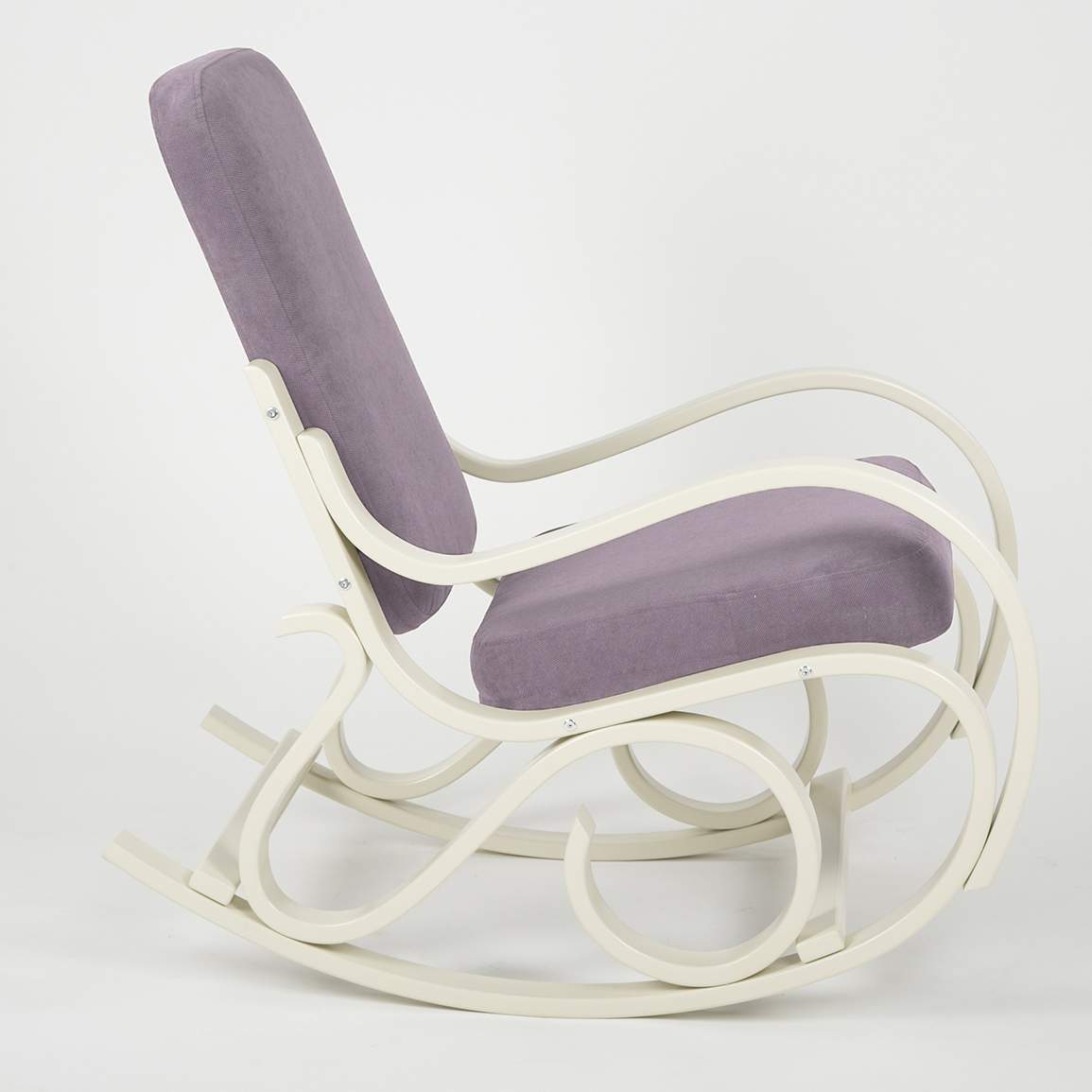 кресло-качалка Луиза фреш 16 лавандовый каркас Белый