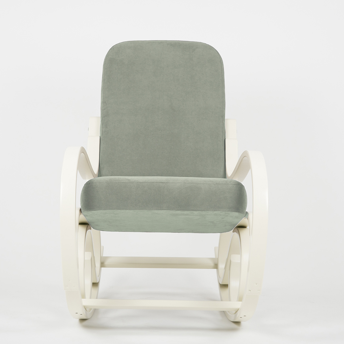 кресло-качалка Луиза Фреш 19 минт каркас Белый