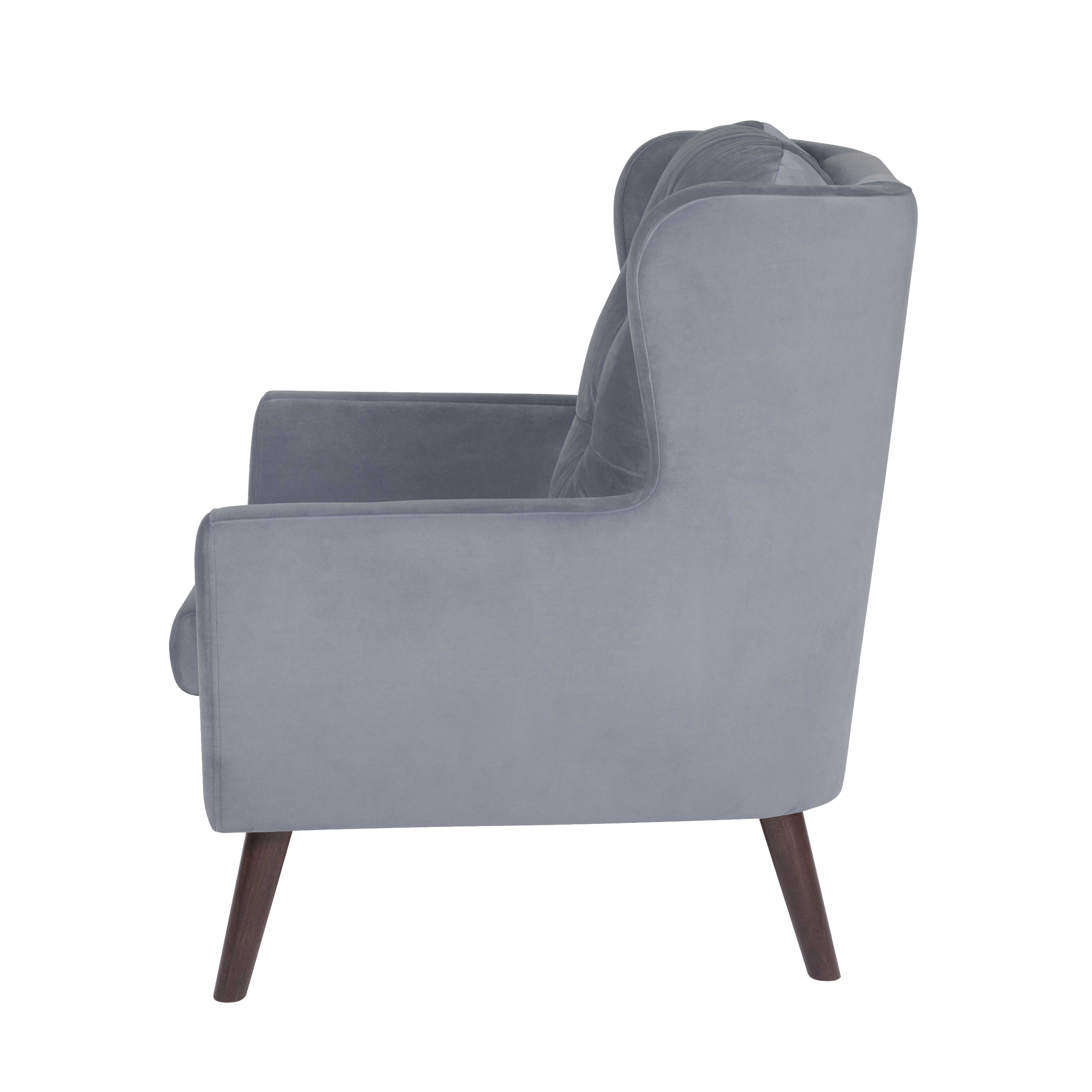 кресло Гермес  Фреш 12 светло-серый каркас  Орех