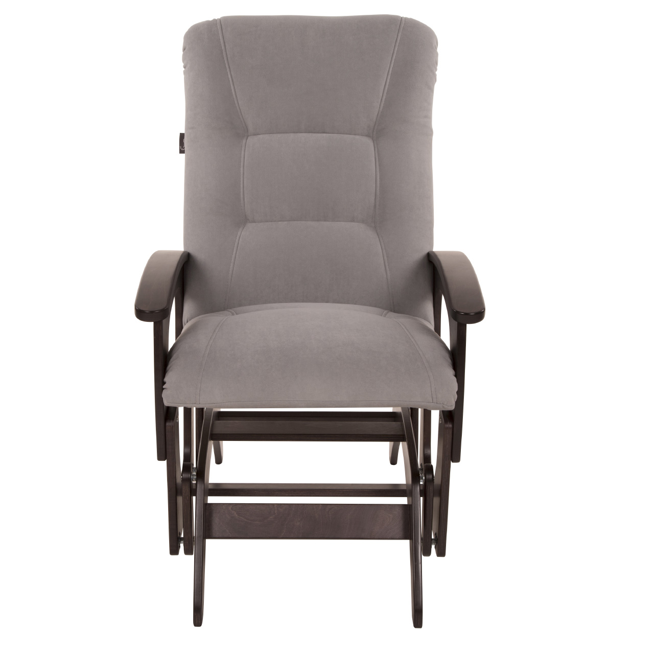 кресло-качалка глайдер Орион  Серо-голубой каркас  Орех