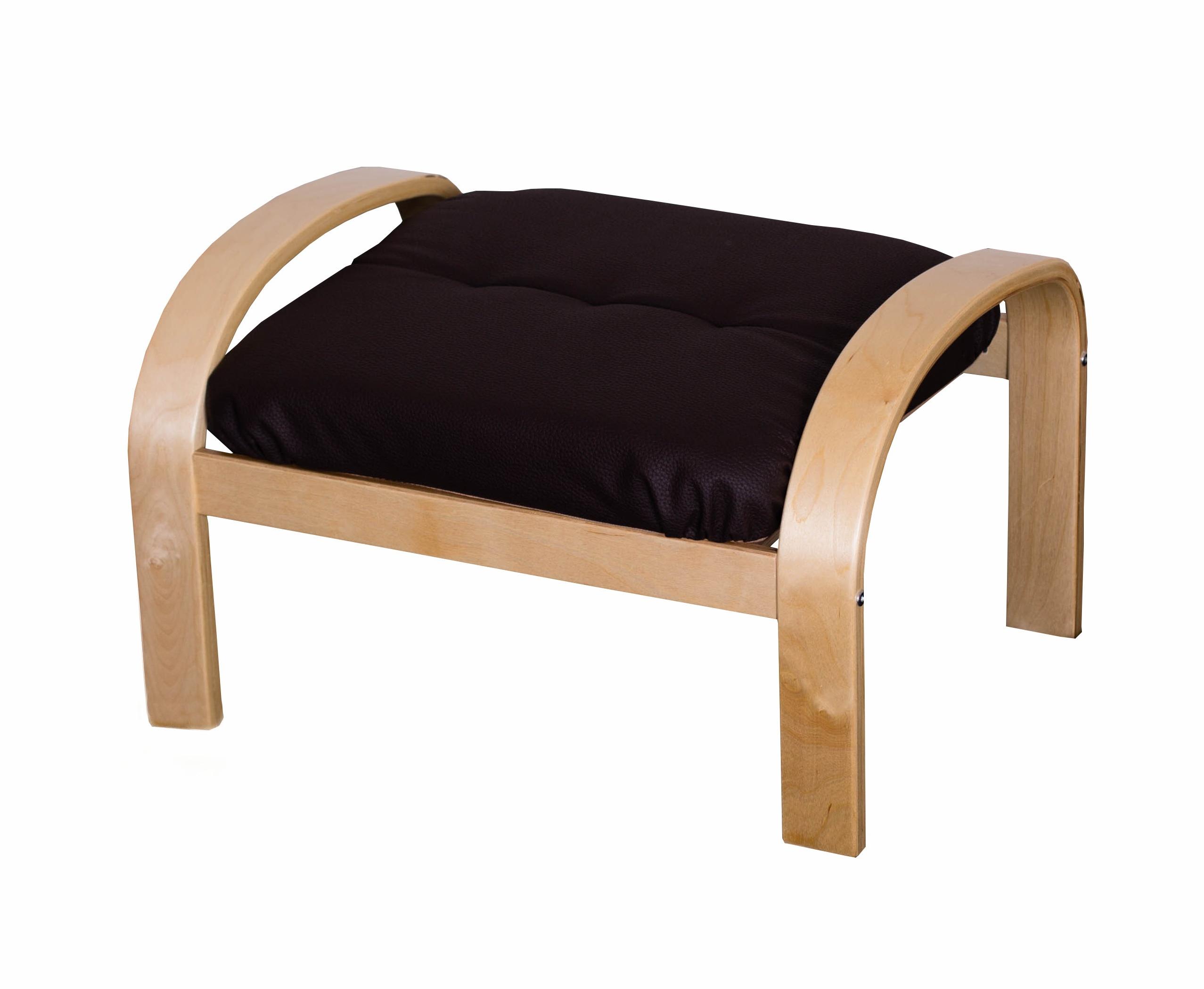 пуф Сайма  Экокожа шоколад каркас  Берёза белая