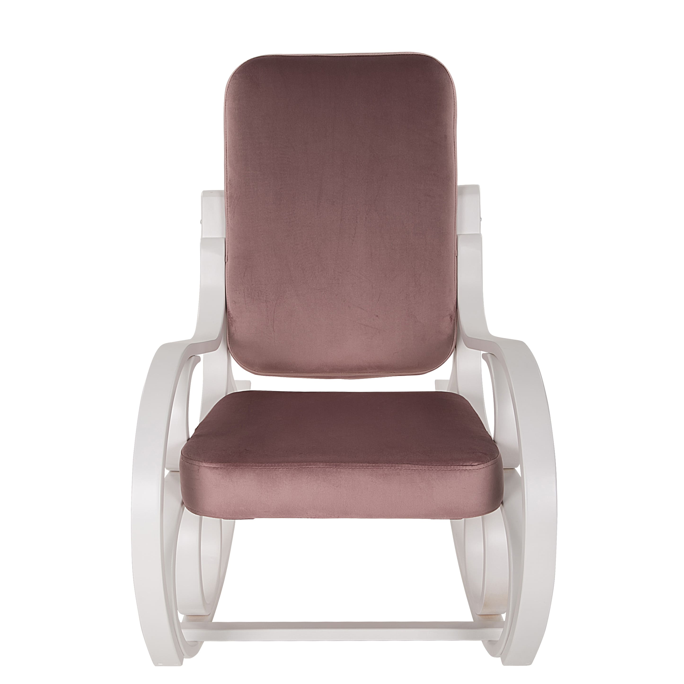 кресло-качалка Луиза  Пудровый каркас  Белый