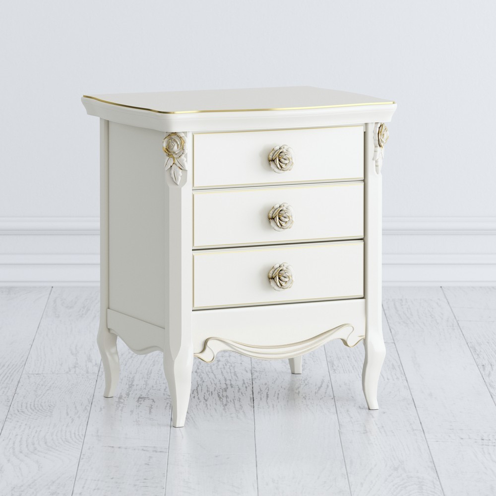 Прикроватная тумба 3 ящика 