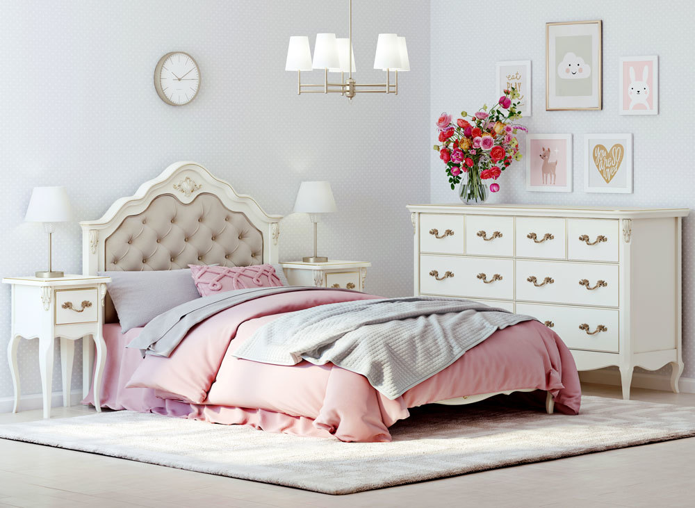 Кровать с мягким изголовьем 120*200 