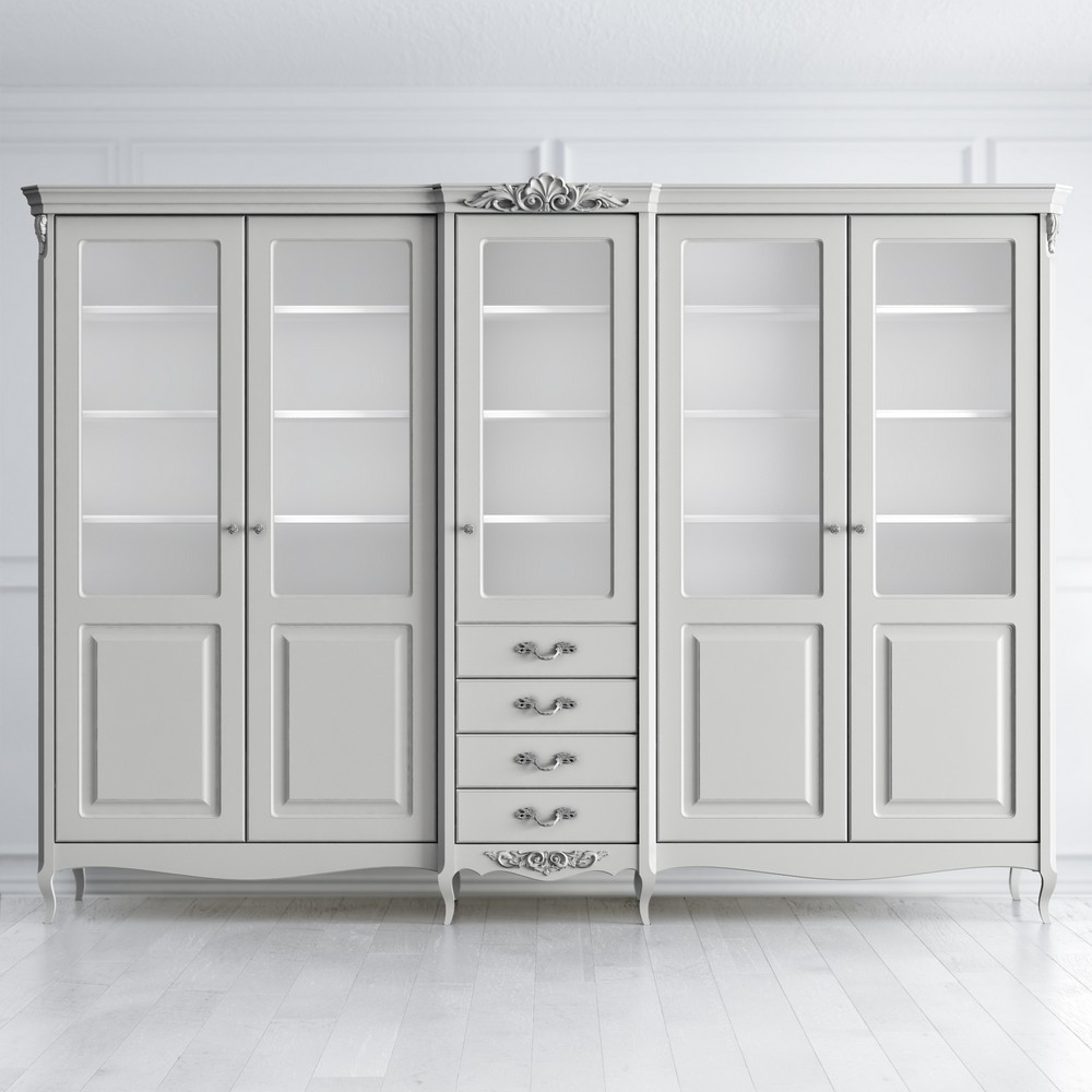 Библиотека 5 дверей с ящиками 